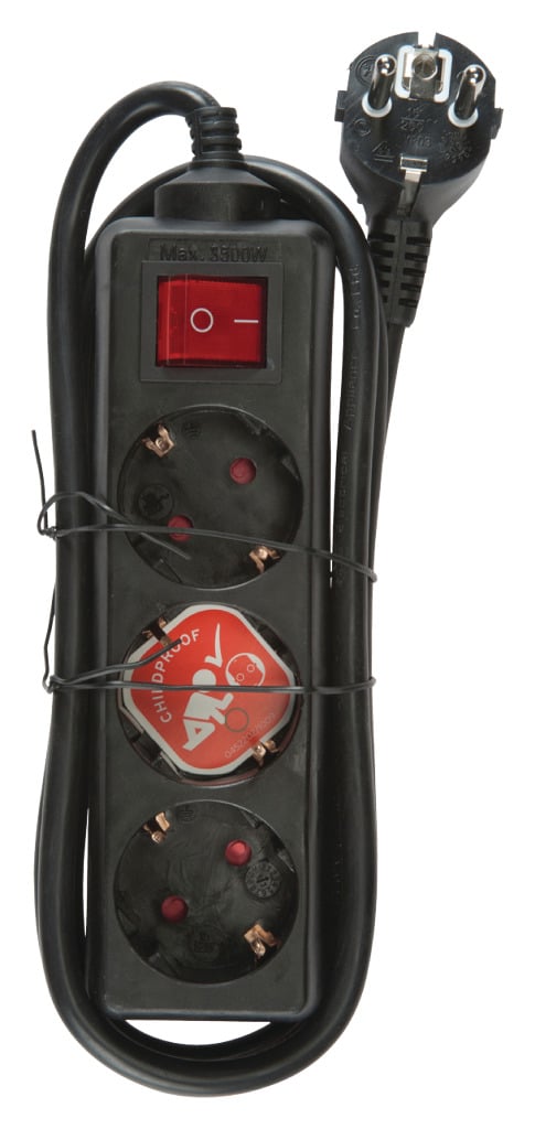 Brennenstuhl BN-1550600413 Stekkerdoos 3-wegs 1.40 M Zwart - Geaard | Kopen bij Flickmyhouse