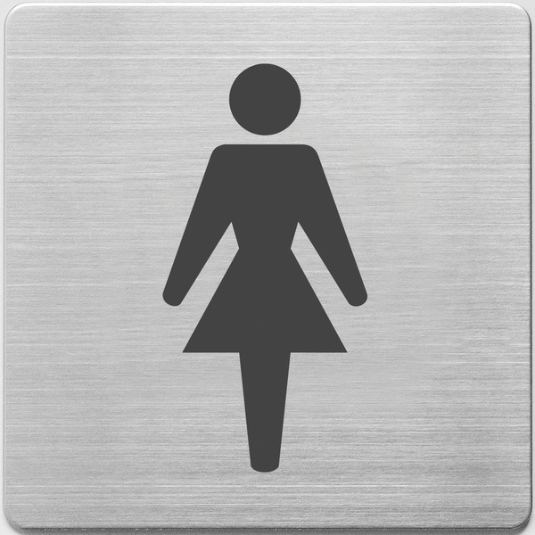 Alco AL-450-1 Pictogram RVS 90x90x1mm - WC Dames - | Kopen bij Flickmyhouse