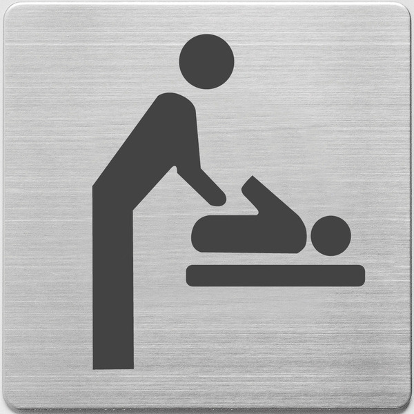 Alco AL-450-7 Pictogram RVS 90x90x1mm - WC Baby Ruimte - | Kopen bij Flickmyhouse