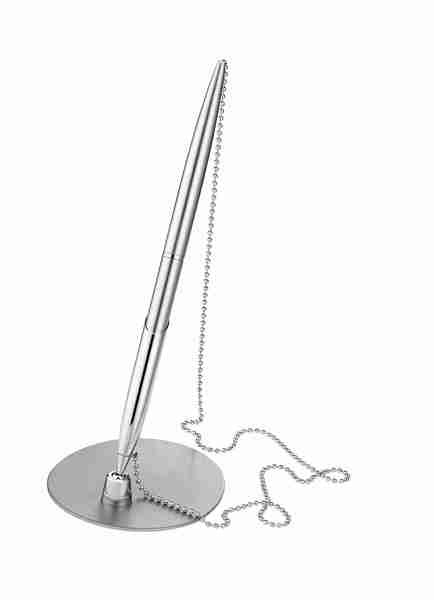 Alco AL-1512-1 Baliepen Ovale Standaard Zilverkleurige Balpen | Kopen bij Flickmyhouse