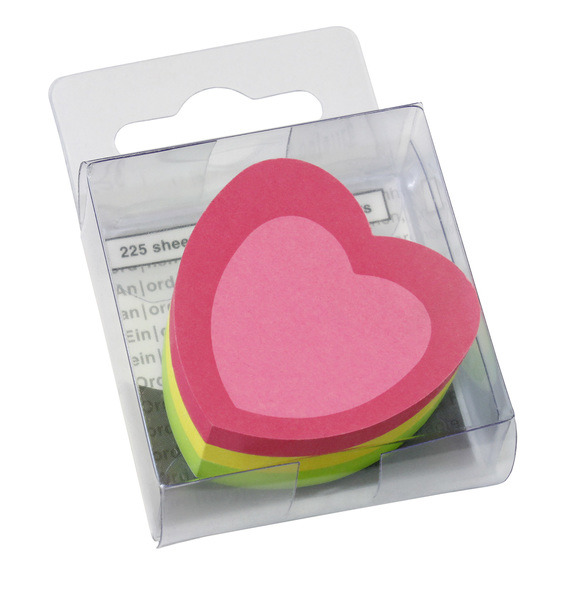 Info Notes IN-5840-39 Info Shaped Sticky Notes 50x50mm Hart 225 Vel | Kopen bij Flickmyhouse
