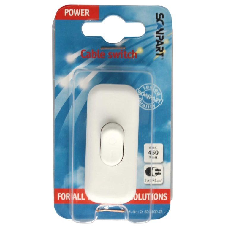 Scanpart Snoerschakelaar Wit 1p 2amp | Kopen bij Flickmyhouse