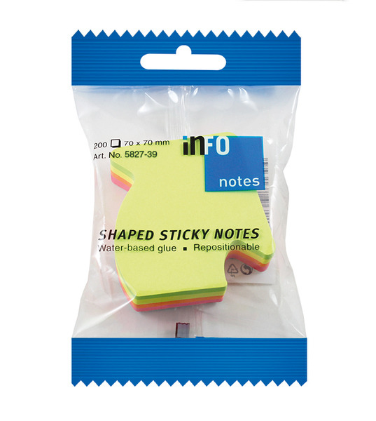 Info Notes IN-5827-39 Info Shaped Sticky Notes 67x68 Pijl 200 Vel | Kopen bij Flickmyhouse