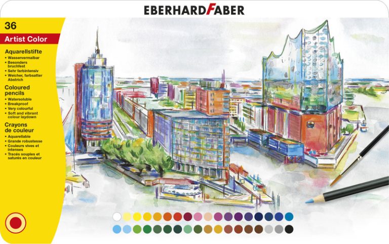 Eberhard Faber EF-516036 Aquarelpotlood Metalen Etui A 36 Stuks | Kopen bij Flickmyhouse