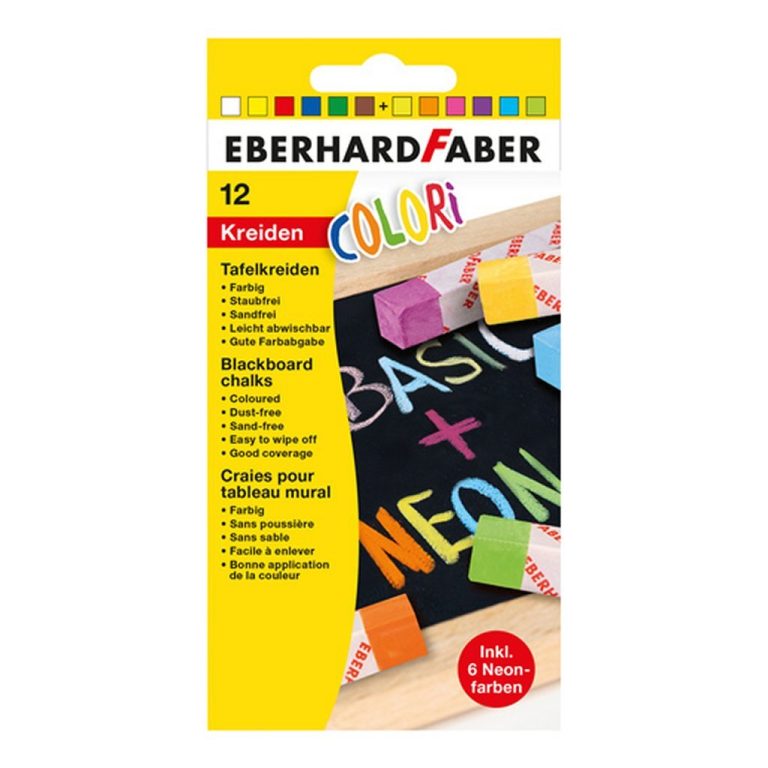 Eberhard Faber EF-526012 Bordkrijt Vierkant 12 Stuks | Kopen bij Flickmyhouse