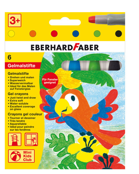 Eberhard Faber EF-529006 Gelkleurpotloden 6 Kleuren In Karton Etui | Kopen bij Flickmyhouse