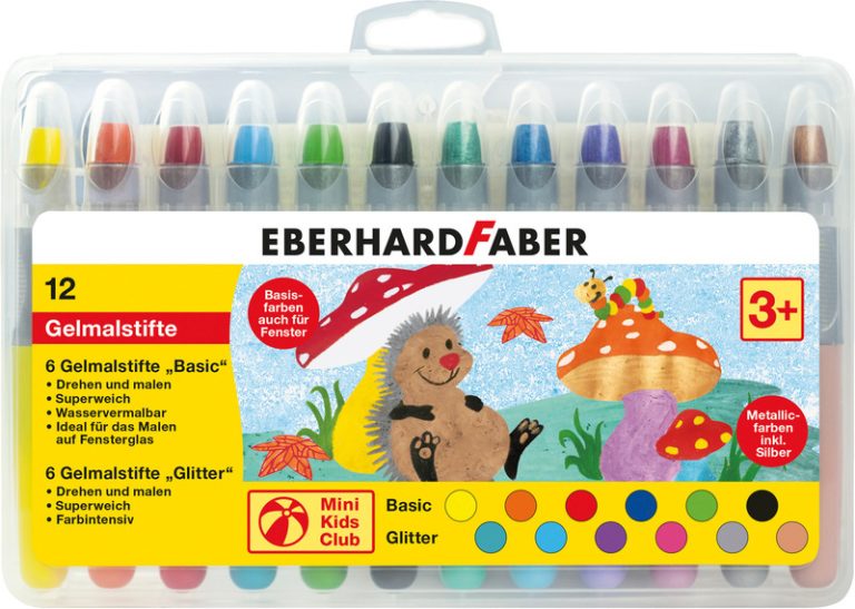 Eberhard Faber EF-529112 Gelkleurpotloden 12 Kleuren In Plastic Etui | Kopen bij Flickmyhouse