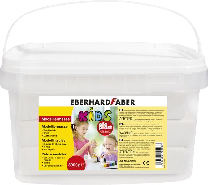 Eberhard Faber EF-570103 Boetseerklei 3KG In Een Emmer | Kopen bij Flickmyhouse