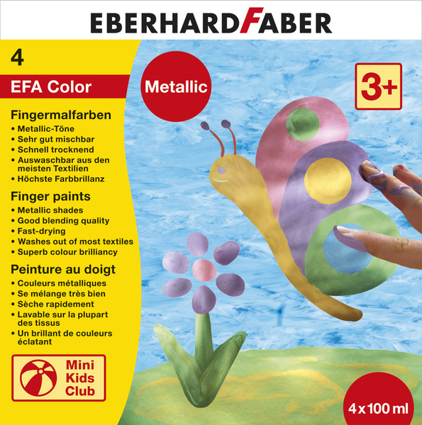 Eberhard Faber EF-578802 Vingerverfset EFA Metallic Set 4 X 100ml | Kopen bij Flickmyhouse