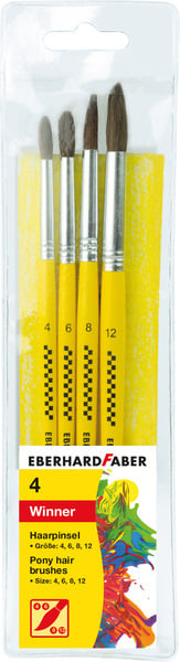 Eberhard Faber Penselenset Ponyhaar Maat 4-6-8-12 10 Stuks | Kopen bij Flickmyhouse