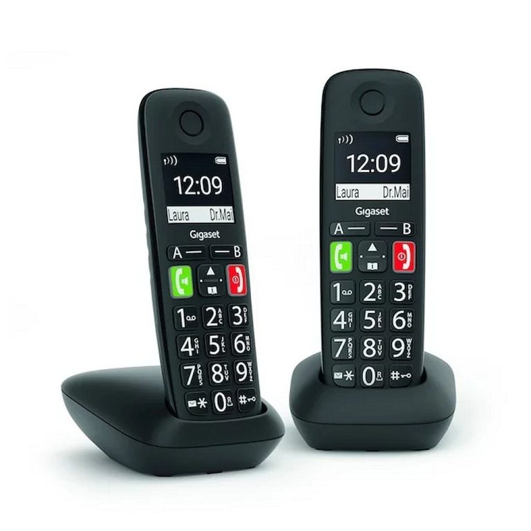 Gigaset E290R-DUO DECT Telefoons 2 Stuks Zwart | Kopen bij Flickmyhouse