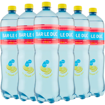 BarleDuc Natuurlijk Mineraalwater Bruisend met Citroen Smaak 6 x 1