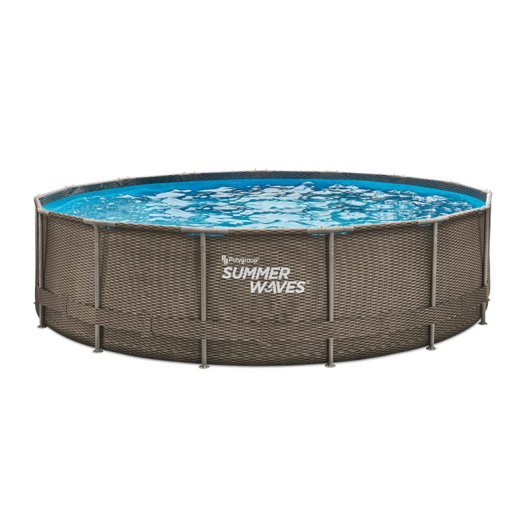 Summer Waves Zwembad Active Frame 457 X 106 Cm Dark Double Rattan + Filterpomp | Kopen bij Flickmyhouse
