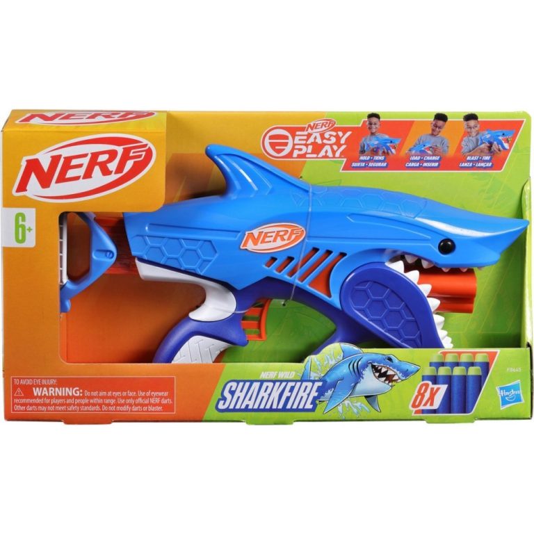 Nerf Elite Junior Sharkfire Blaster + 8 Darts | Kopen bij Flickmyhouse