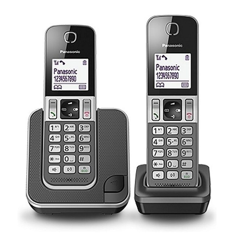 Panasonic KX-TGD312NLG Telefoons 2 Stuks Zwart/Grijs | Kopen bij Flickmyhouse