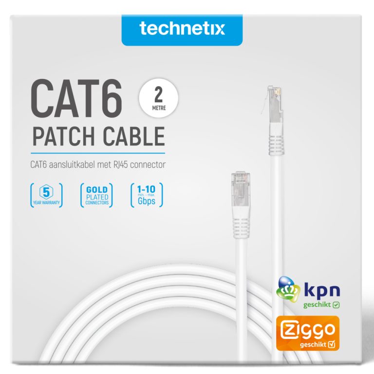 Technetix Patchkabel Cat6 2m | Kopen bij Flickmyhouse