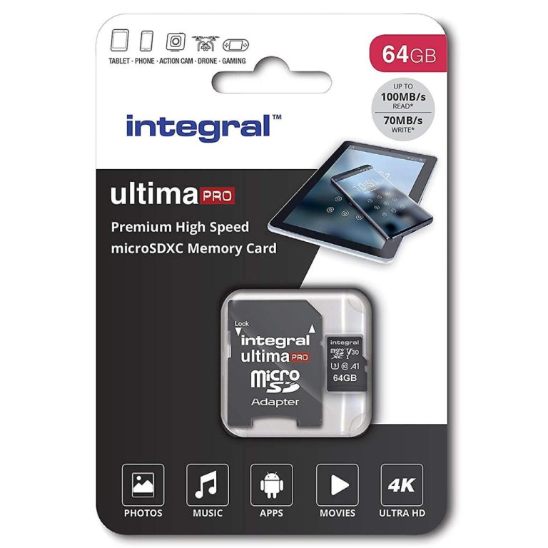 Integral Micro-sdxc V30 100/70mb 64gb | Kopen bij Flickmyhouse
