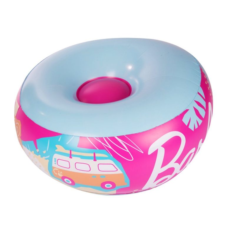 Barbie Opblaasbare Stoel 35x62 cm Roze/Blauw | Kopen bij Flickmyhouse