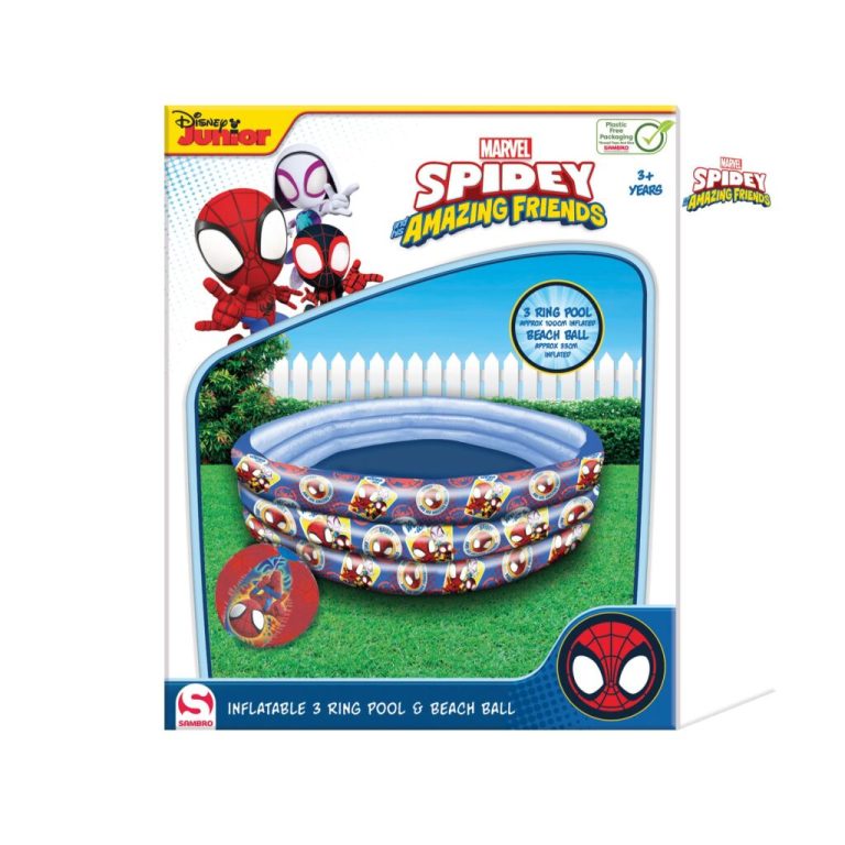 Disney Spidey and Friends 3 Rings Zwembad + Strandbal Donkerblauw/Rood | Kopen bij Flickmyhouse