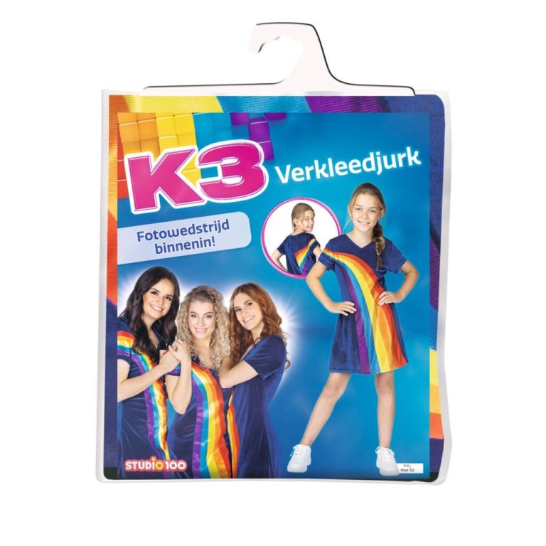 K3 Regenboog Verkleedjurk 9-11 Jaar Blauw | Kopen bij Flickmyhouse