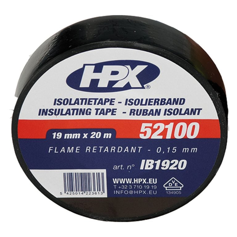 HPX Isolatietape Zwart 19mmx20m | Kopen bij Flickmyhouse