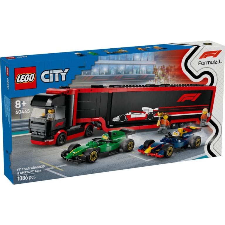 Lego City 60445 F1 Truck met RB20 en AMR24 F1 Auto's | Kopen bij Flickmyhouse