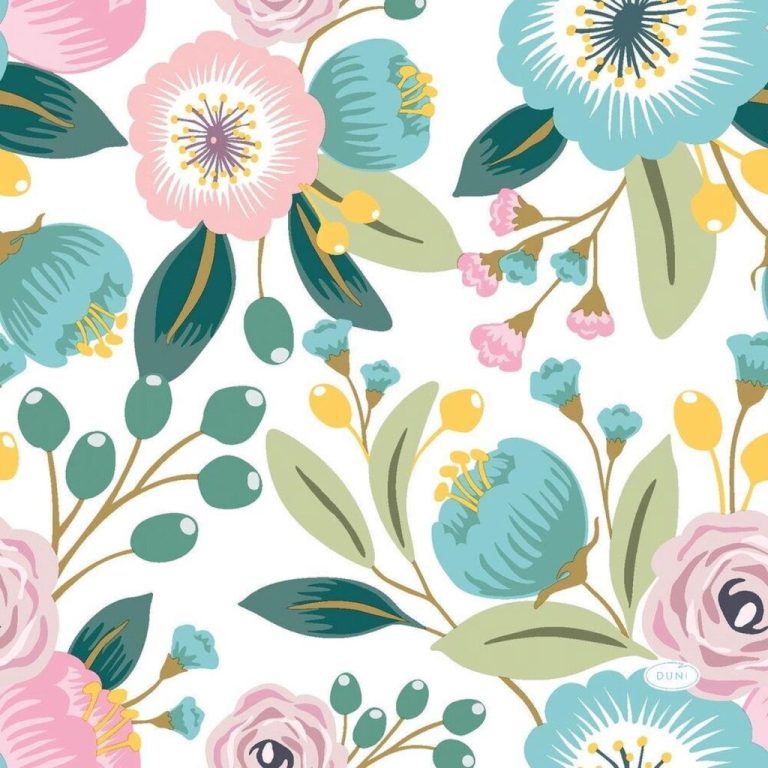 Duni Servetten Blossoms 3-laags 33x33cm Papier Blauw 20 Stuks | Kopen bij Flickmyhouse