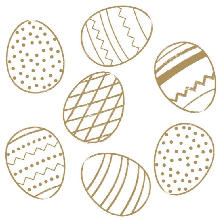 Duni Servetten Golden Eggs 3-laags 33x33cm | Kopen bij Flickmyhouse