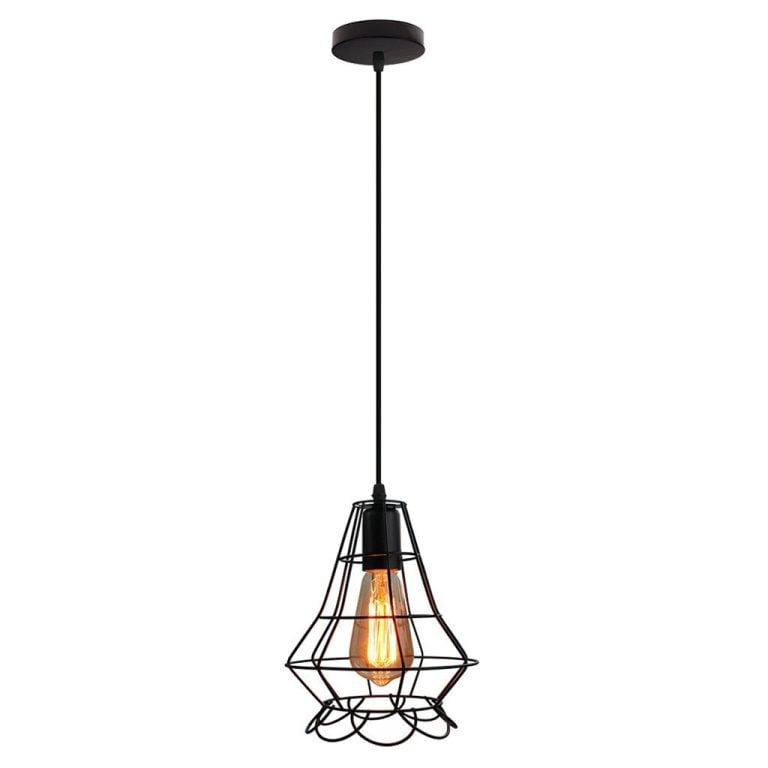 Homestyle Pro MK012-B Industriële Hanglamp 19x22 cm Zwart/Metaal | Kopen bij Flickmyhouse