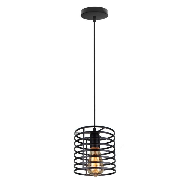 Homestyle Pro MK014-B Industriële Hanglamp 16x19 cm Zwart/Metaal | Kopen bij Flickmyhouse