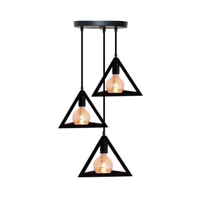 Homestyle Pro MK022-B Industriële Pyramide Hanglampen Zwart/Metaal | Kopen bij Flickmyhouse
