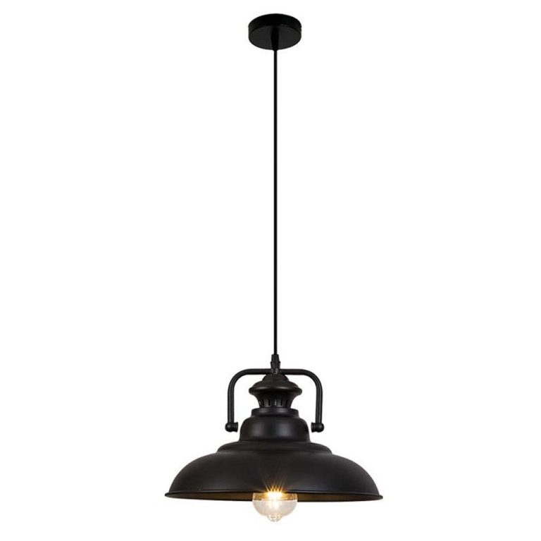 Homestyle Pro MK103-BB Industriële Hanglamp 38x21 cm Zwart/Metaal | Kopen bij Flickmyhouse