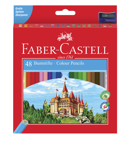 Faber Castell FC-120148 Kleurpotlood Faber-Castell Castle Zeskantig Karton Etui Met 48 Stuks | Kopen bij Flickmyhouse