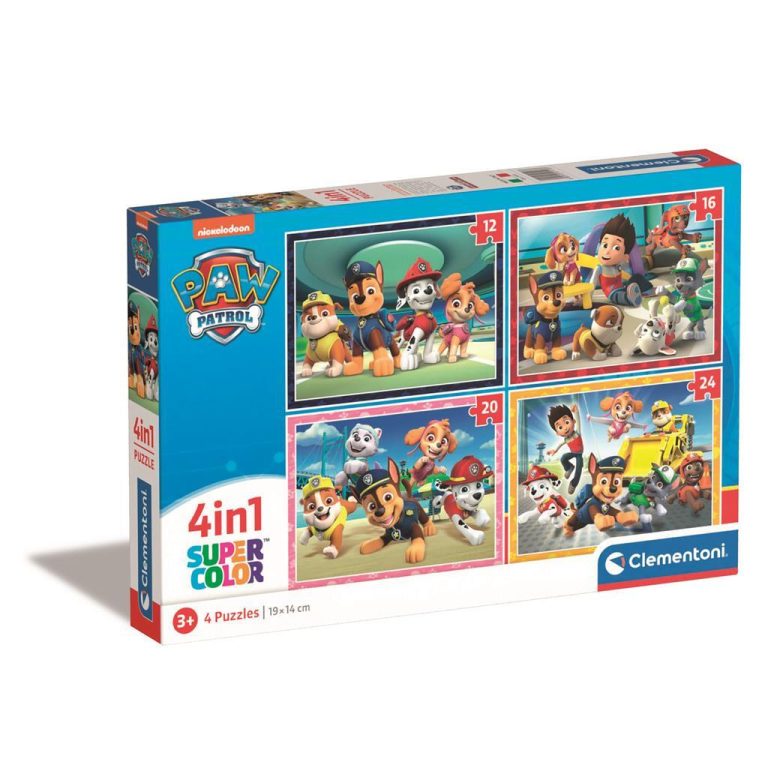 Clementoni Supercolor 4in1 Puzzel Paw Patrol 12-24 Stukjes | Kopen bij Flickmyhouse