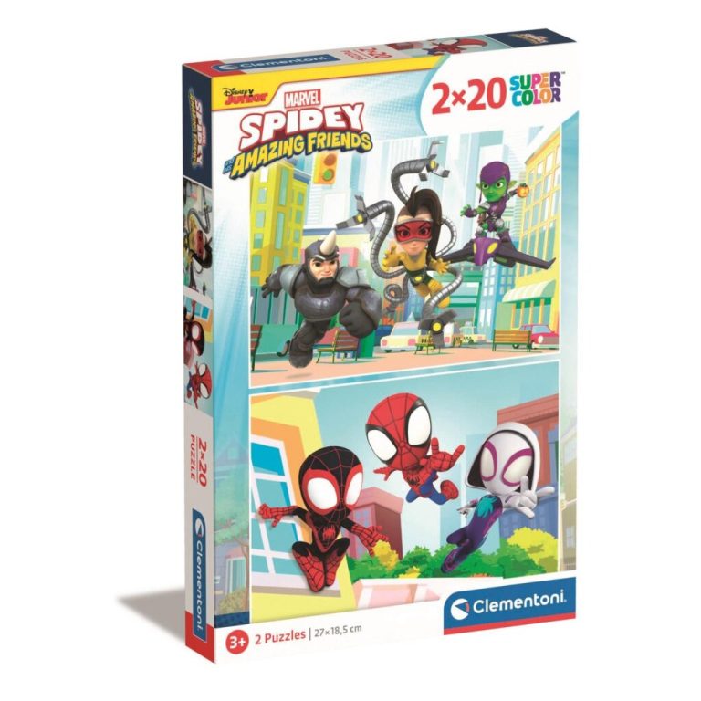 Clementoni Supercolor Puzzel Spidey and His Amazing Friends 2x20 Stukjes | Kopen bij Flickmyhouse