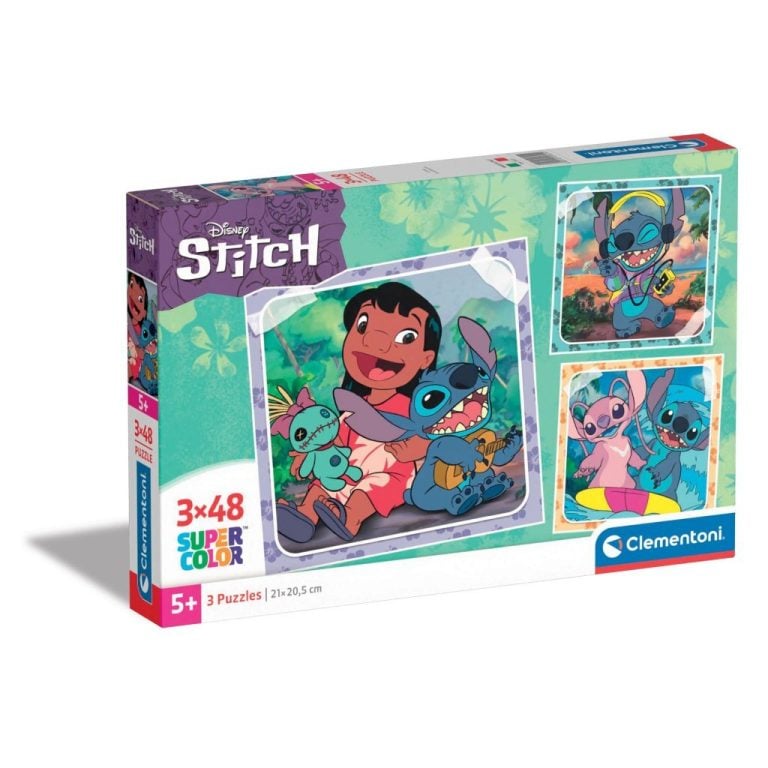 Clementoni Supercolor Puzzel Stitch 3x48 Stukjes | Kopen bij Flickmyhouse