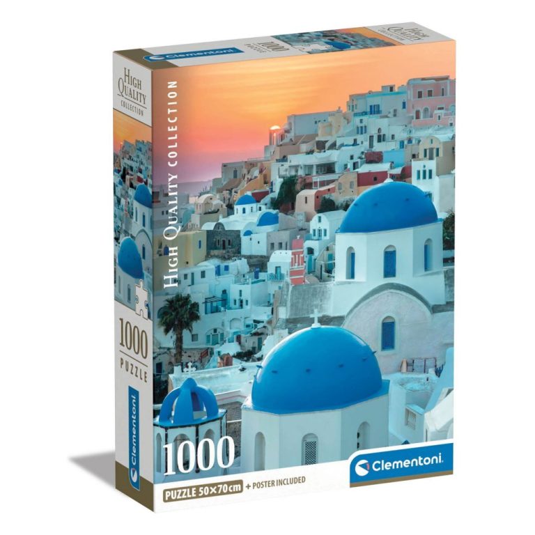 Clementoni High Quality Collection Puzzel + Poster Santorini 1000 Stukjes | Kopen bij Flickmyhouse