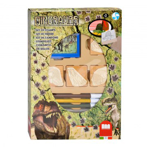 Stempeldoos Dino + Viltstiften | Kopen bij Flickmyhouse