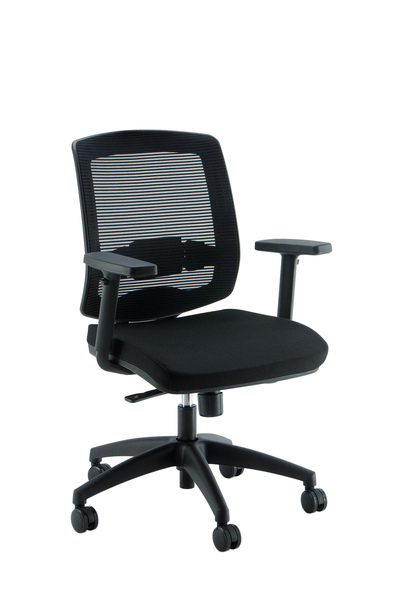 Linea Fabbrica New Malice 01 Zwart/Zwart Bureaustoel met 1D Armleuning | Kopen bij Flickmyhouse