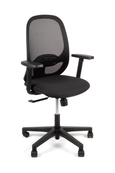 Linea Fabbrica Grace 01 Zwart/Zwart Bureaustoel met 1D Armleuning | Kopen bij Flickmyhouse