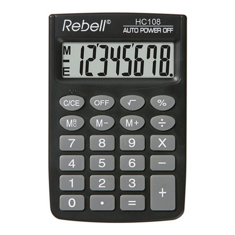 Rebell RE-HC108-BX Calculator HC108 Zwart | Kopen bij Flickmyhouse
