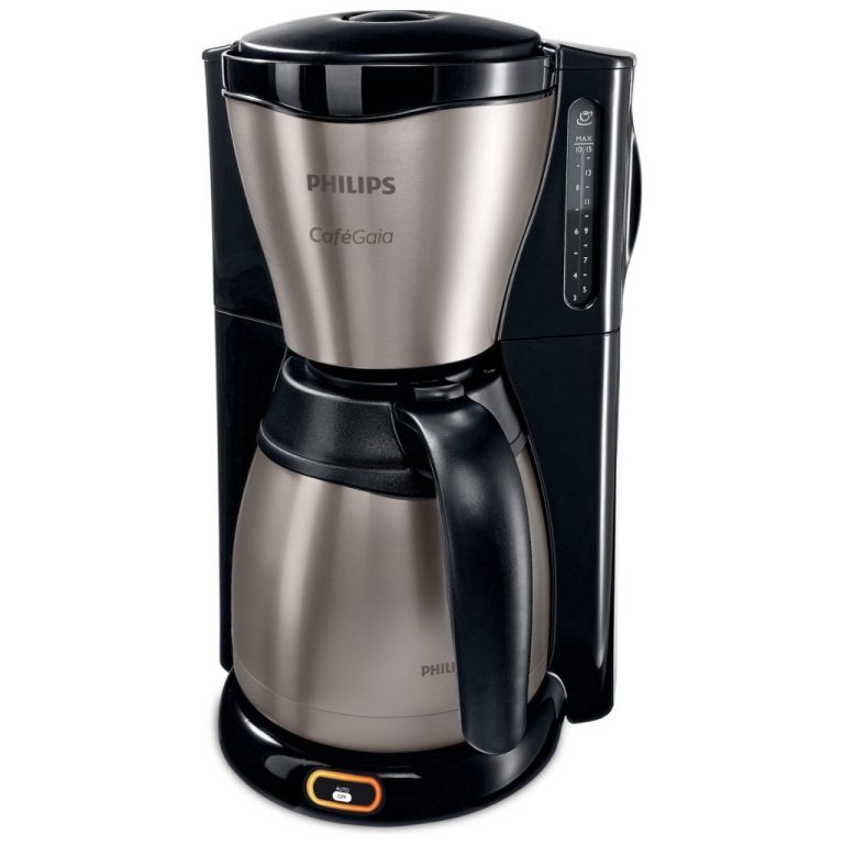 Philips HD7548/20 Caf&eacute; Gaia Koffiezetapparaat RVS/Zwart | Kopen bij Flickmyhouse