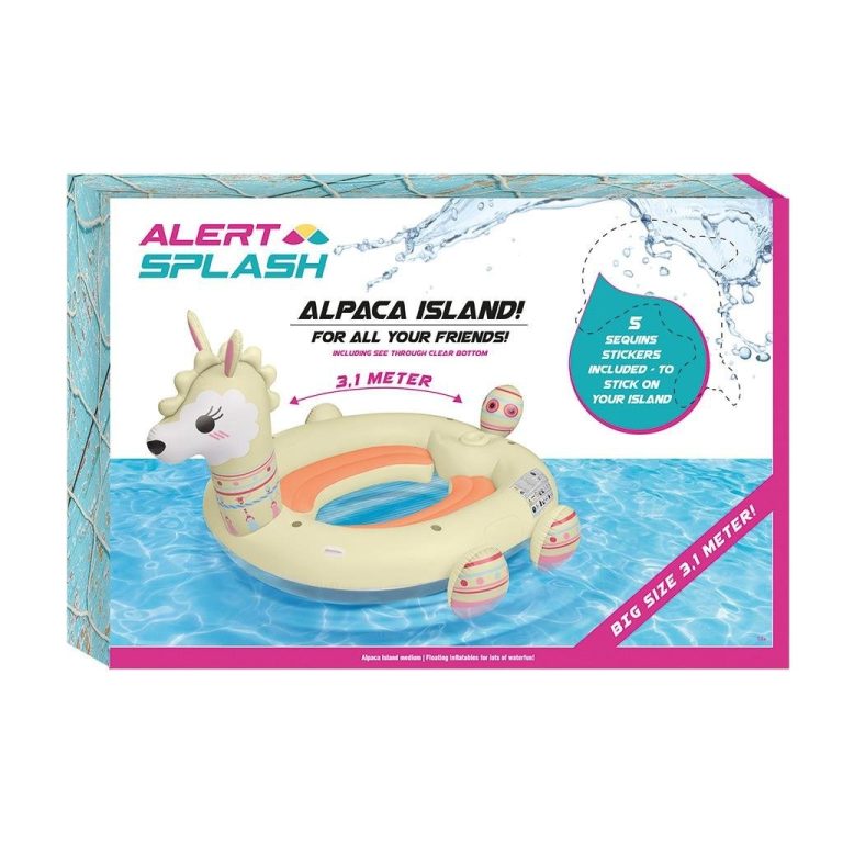 Alert Splash Opblaasbare Lama Eiland met 5 Stickers 310x270x175 cm | Kopen bij Flickmyhouse