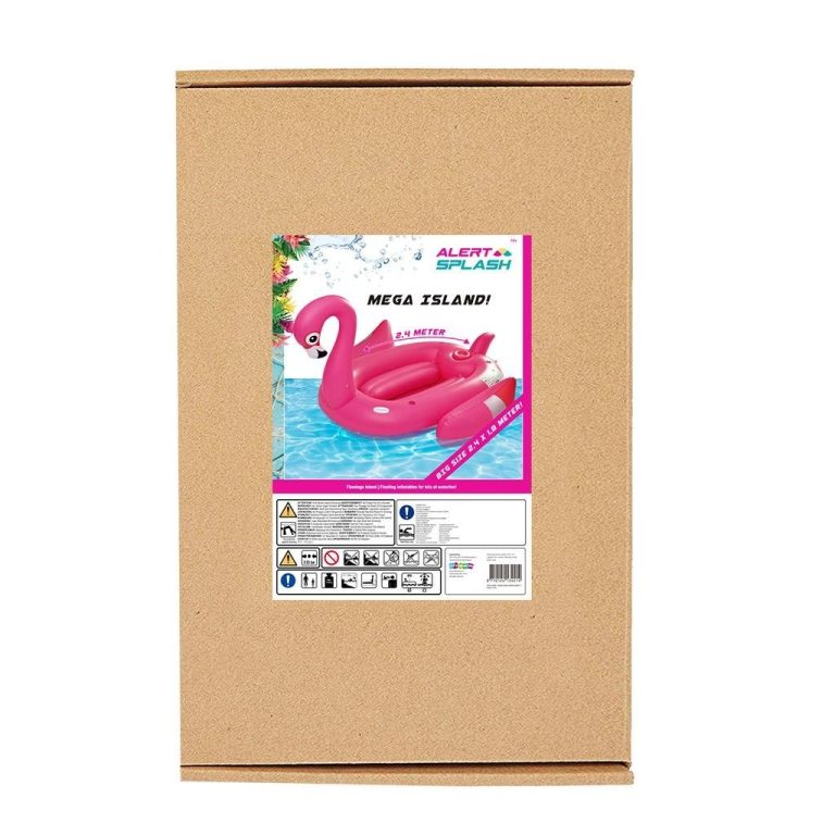 Alert Splash Opblaasbaar Flamingo Eiland 240x180 cm | Kopen bij Flickmyhouse