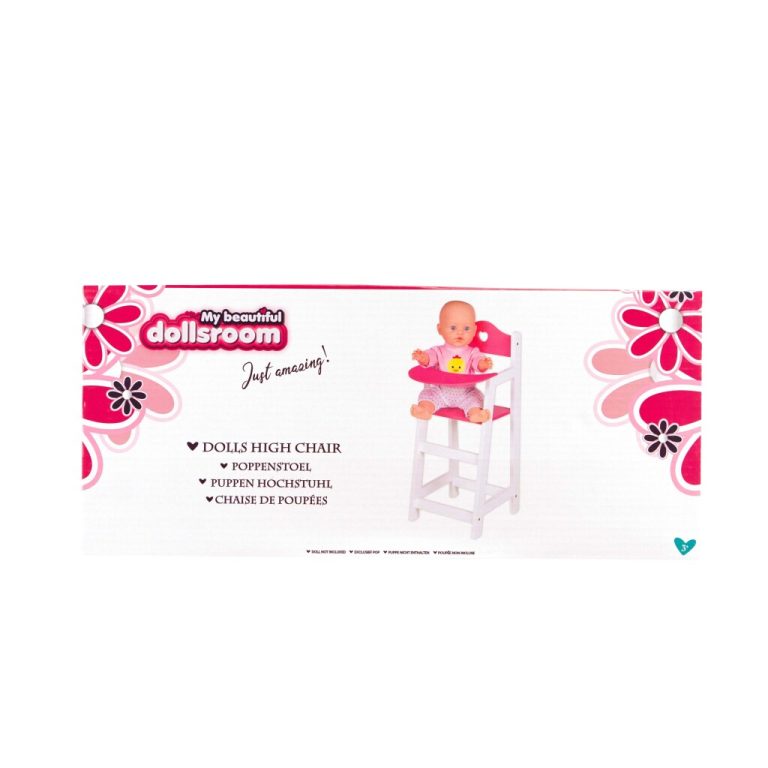 My Beautiful Dollsroom Houten Poppenstoel Roze/Wit | Kopen bij Flickmyhouse