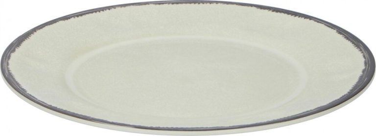 Tom Dinerbord 25 Cm Melamine 229 Gram Wit/grijs | Kopen bij Flickmyhouse