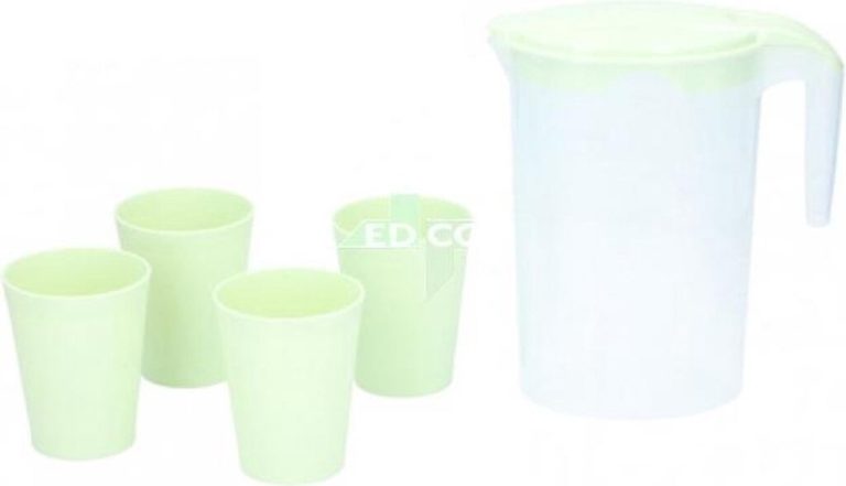 Cuisine Elegance Kan Met Bekers 22 X 20 Cm Groen 5-delig | Kopen bij Flickmyhouse