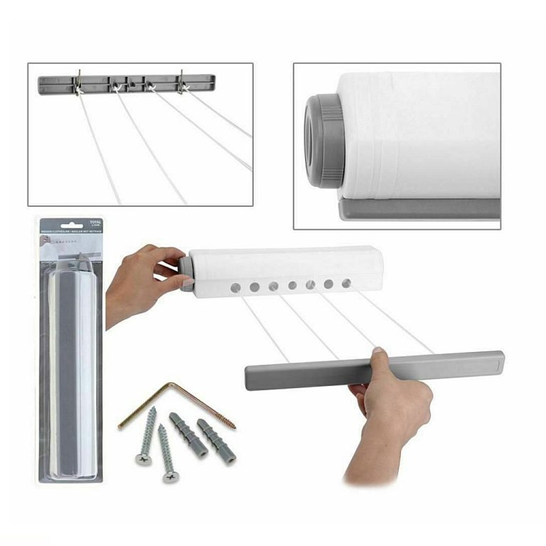 Indoor Waslijn 14 m Wit/Grijs | Kopen bij Flickmyhouse