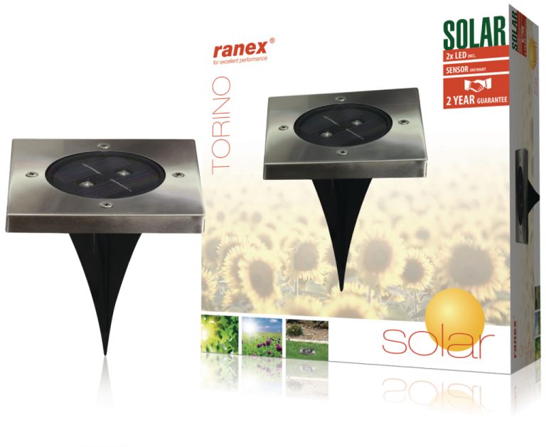 Ranex RA-5000406 LED Solar Grondspot RVS | Kopen bij Flickmyhouse