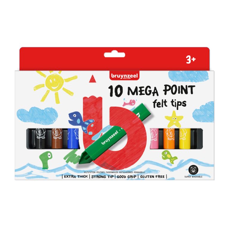 Bruynzeel Mega Point Viltstiften 10 Stuks | Kopen bij Flickmyhouse